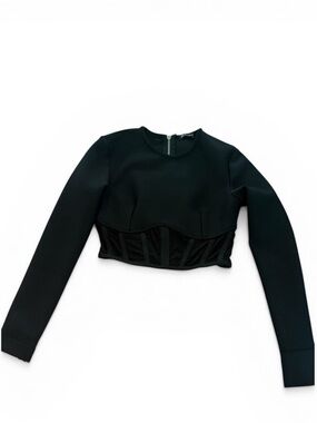 Bella Barnett Black Corset Crop Top & Pants Set Small